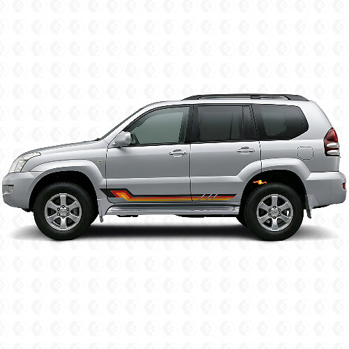 Vintage-Stil Seitenstreifen Vinylaufkleber für Toyota Land Cruiser Prado 2002-2009_1
