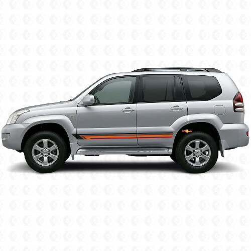 Vintage Gerade Streifen Seiten-Vinylaufkleber für Toyota Land Cruiser Prado 2002-2009