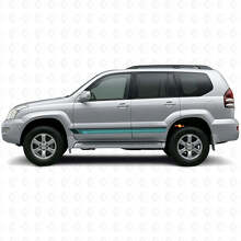 Vintage Gerade Streifen Seiten-Vinylaufkleber für Toyota Land Cruiser Prado 2002-2009_2