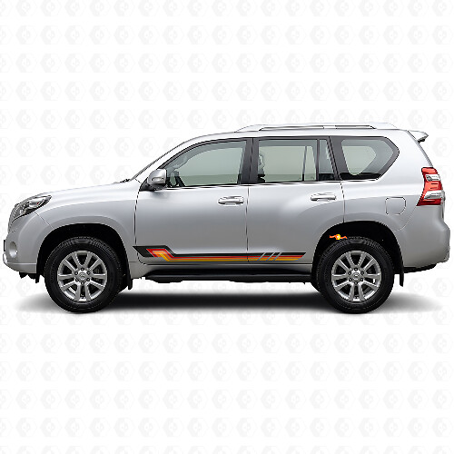 Vintage-Stil Seitliche Streifen Vinyl-Aufkleber für Toyota Land Cruiser Prado 2009-2023