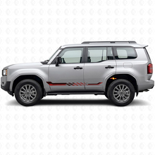 Schachbrettmuster Seitenstreifen Vinylaufkleber für Toyota Land Cruiser Prado 2023+_3