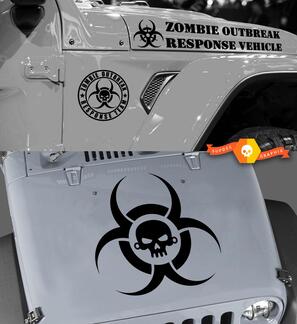 Jeep Rubicon Wrangler Zombie Outbreak Response Team Wrangler Aufkleber VOLLSTÄNDIGES SET