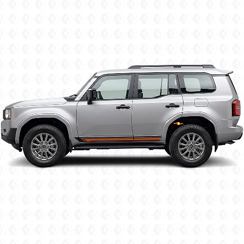 Vintage gerade Streifen Seitenaufkleber für Toyota Land Cruiser Prado 2023+_1