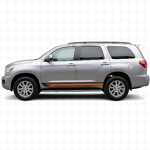 Vintage gerade Streifen Seiten-Vinylaufkleber für Toyota Sequoia 2007-2022_1