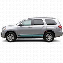 Vintage gerade Streifen Seiten-Vinylaufkleber für Toyota Sequoia 2007-2022_2