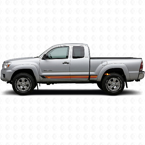 Vintage gerade Streifen Seitenvinyl-Aufkleber für Toyota Tacoma 2004-2015_1