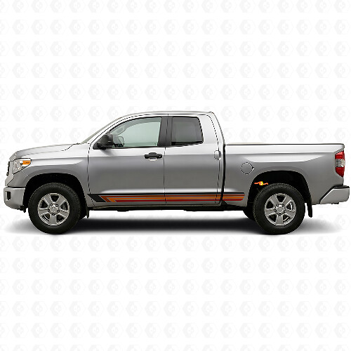 Vintage gerade Streifen Seiten-Vinylaufkleber für Toyota Tundra 2007-2021_1