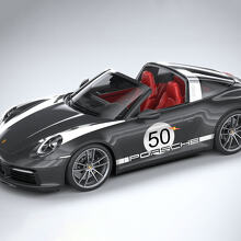 Heritage Design Seitenstreifen Vinylaufkleber für Porsche 911 Targa 4S_2