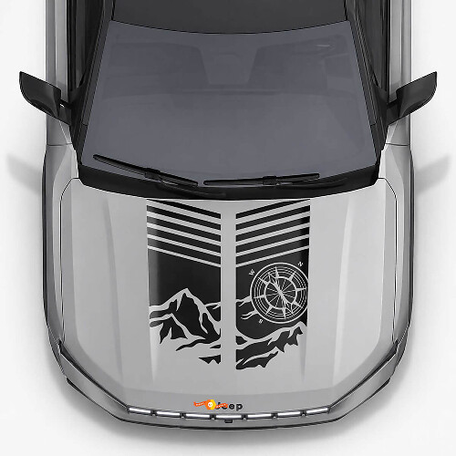 Mountain Style Motorhauben-Streifen Vinyl-Aufkleber für Jeep Compass 2026 1