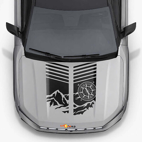Mountain Style Motorhauben-Streifen Vinyl-Aufkleber für Jeep Compass 2026