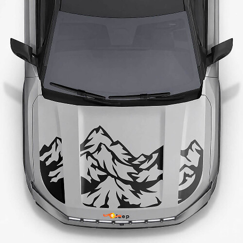 Mountain Style Motorhauben-Triple-Streifen Vinyl-Aufkleber für Jeep Compass 2026 1