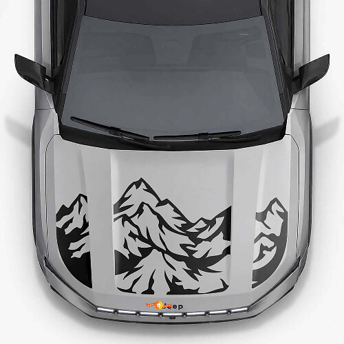 Mountain Style Motorhauben-Triple-Streifen Vinyl-Aufkleber für Jeep Compass 2026