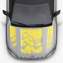 Mountain Topographischer Stil Motorhaubenstreifen Vinyl-Aufkleber für Jeep Compass 2026 3
