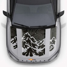Mountain Topographischer Stil Motorhaubenstreifen Vinyl-Aufkleber für Jeep Compass 2026_4