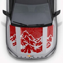 Mountain Topographischer Stil Motorhaubenstreifen Vinyl-Aufkleber für Jeep Compass 2026_5
