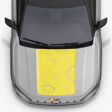 Topographischer Stil Motorhauben-Vinylaufkleber für Jeep Compass 2026 2