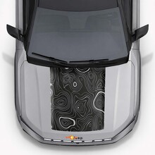 Topographischer Stil Motorhauben-Vinylaufkleber für Jeep Compass 2026_4