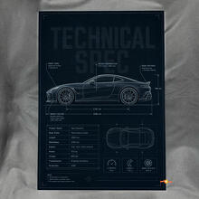 Technische Spezifikation Zeichnung Glänzendes Acryl-Wandkunstpanel 2