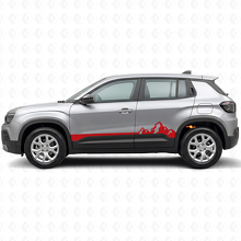 Mountains Dünne Streifen Schweller-Vinylaufkleber für Jeep Avenger 2023+_3