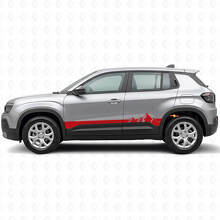 Berge Breite Streifen Schweller Vinylaufkleber für Jeep Avenger 2023+_3