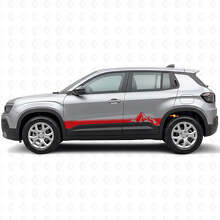 Bergstil Streifen Seitenschweller Vinyl Aufkleber Set für Jeep Avenger 2023+_3