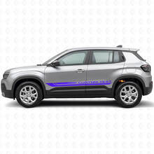 Karierte gebogene Seitenstreifen Vinylaufkleber für Jeep Avenger 2023+_2