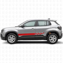 Karierte Streifen Seiten-Vinylaufkleber für Jeep Avenger 2023+_3
