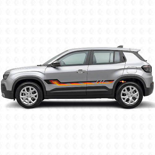 Vintage-Style Seitenstreifen Vinylaufkleber für Jeep Avenger 2023+
