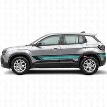 Vintage gerade Streifen Seiten-Vinylaufkleber für Jeep Avenger 2023+_2