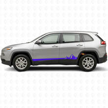 Mountains Dünne Streifen Seiten-Vinylaufkleber für Jeep Cherokee KL 2013-2023_2