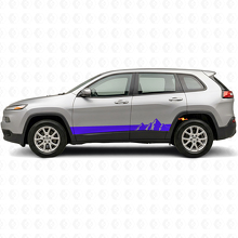 Mountains Wide Streifen Seiten Vinyl Aufkleber für Jeep Cherokee KL 2013-2023_2