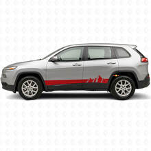 Mountains Wide Streifen Seiten Vinyl Aufkleber für Jeep Cherokee KL 2013-2023_3