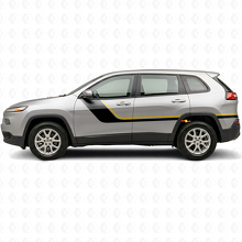 Twin Stripes Seiten Vinyl Aufkleber Set für Jeep Cherokee KL 2013-2023_2