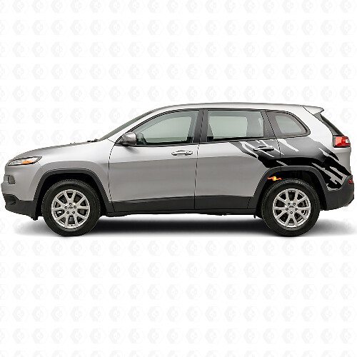 Schlammspritz-Grafik Heckseiten-Vinylaufkleber für Jeep Cherokee KL 2013-2023