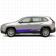 Schachbrett-Streifen Seiten-Vinyl-Aufkleber für Jeep Cherokee KL 2013-2023_2