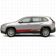 Schachbrett-Streifen Seiten-Vinyl-Aufkleber für Jeep Cherokee KL 2013-2023_3
