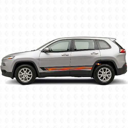 Vintage gerade Streifen Seiten-Vinyl-Aufkleber für Jeep Cherokee KL 2013-2023