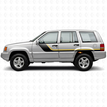 Seitliche Vinylaufkleber mit Zwillingsstreifen für Jeep Grand Cherokee 1993-1998_2