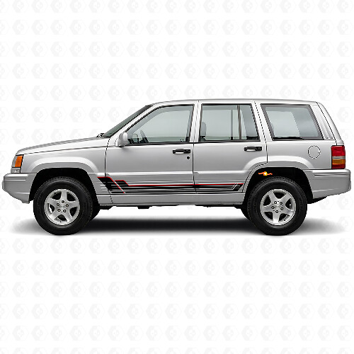 Twin Stripes Türen Vinylaufkleber-Set für Jeep Grand Cherokee 1993-1998