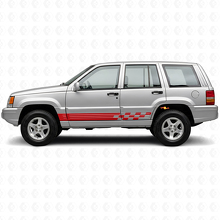 Karierte Streifen Seitenvinylaufkleber für Jeep Grand Cherokee 1993-1998_3