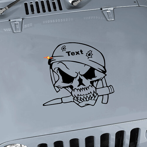 Custom Militär Soldat Schädel Kapuzen Vinyl Aufkleber Für Jeep Wrangler