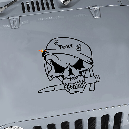 Militär Soldat Schädel Kapuzen Vinyl Aufkleber für Jeep Wrangler TJ LJ JK