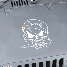 Militär Soldat Schädel Kapuzen Vinyl Aufkleber für Jeep Wrangler TJ LJ JK_2
