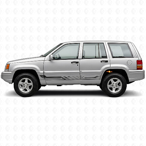 Schachbrett-Flaggen-Seitenstreifen Vinyl-Aufkleber für Jeep Grand Cherokee 1993-1998
