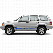 Schachbrett-Flaggen-Seitenstreifen Vinyl-Aufkleber für Jeep Grand Cherokee 1993-1998_2