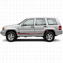 Schachbrett-Flaggen-Seitenstreifen Vinyl-Aufkleber für Jeep Grand Cherokee 1993-1998_3
