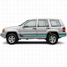 Vintage gerade Streifen Seiten-Vinylaufkleber für Jeep Grand Cherokee 1993-1998_2