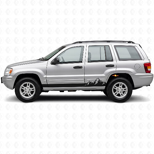 Mountains dünne Streifen Seitenvinylaufkleber für Jeep Grand Cherokee 1999-2004_1