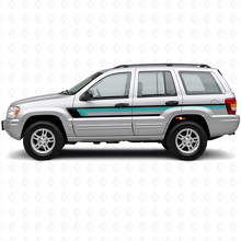 Dreifachstreifen Türseiten-Aufkleber für Jeep Grand Cherokee 1999-2004_2