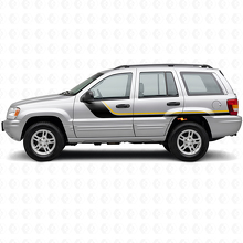 Doppelte Streifen Seiten Vinyl-Aufkleber für Jeep Grand Cherokee 1999-2004_2